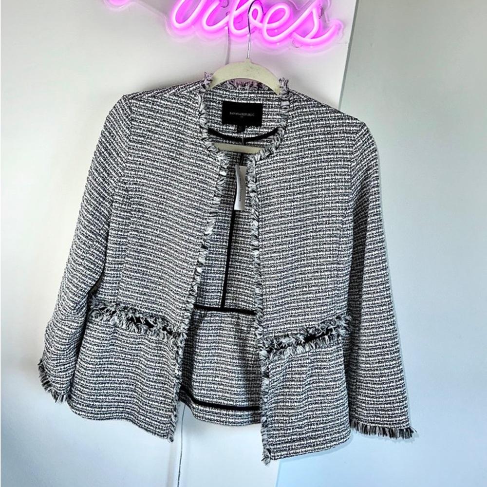 NWT* Banana Republic Tweed Peplum Blazer